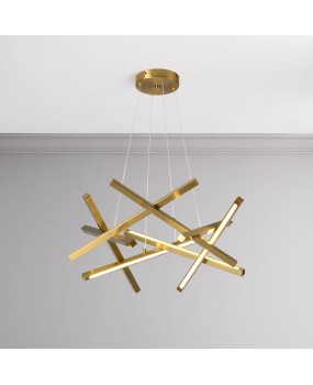 Nordic pendant lamp, living room light luxury, post-modern personality, metal restaurant branch designer, modern minimalist bedroom light