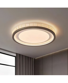 Italian minimalism with a sense of luxury, light luxury, master bedroom ceiling light, circular full spectrum eye protection, intelligent study ceiling light