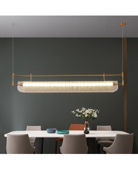 Modern light luxury minimalist restaurant pendant light Nordic creative fashion design sense high-end atmosphere minimalist bar counter long strip light