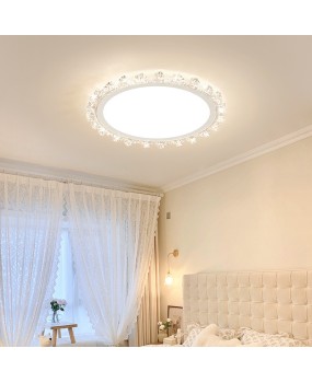 Light Luxury Bedroom Master Light Simple Modern Crystal Room Bedroom Ceiling Light Warm Romantic Creative LED Study Light