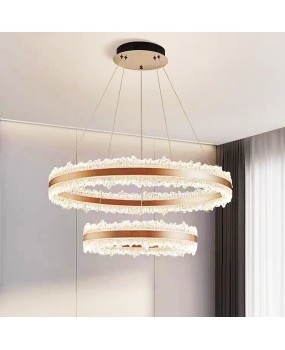 Modern minimalist living room pendant light, luxurious high-end feeling, dining room bar counter circular main light, minimalist and atmospheric designer lighting fixtures