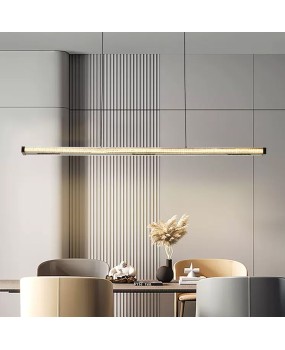 Italian minimalist restaurant pendant light, long LED strip, high-end designer, one character office, bar counter, dining table, living room pendant light