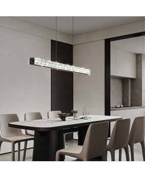 Italian minimalist straight pendant light restaurant bar counter light luxury minimalist creative personality designer high-end long dining table light