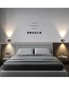 Wall lamp light luxury minimalist designer style bedroom bedside projection wall lamp rotatable living room hallway staircase lamp