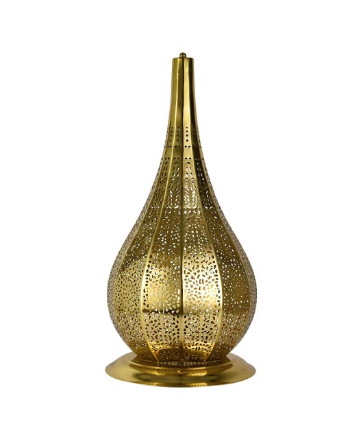 Golden Thai style light luxury desk lamp, Islamic restaurant coffee shop, creative personality, hollowed out Xinjiang Thai hotel desk lamp