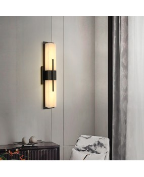 New Chinese style living room background wall light luxury bedroom bedside long strip wall light villa staircase corridor lighting fixtures