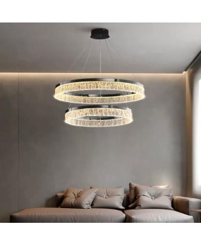 Italian minimalist living room pendant light, high-end light luxury circular dining room light, grand villa post-modern designer bedroom light