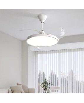 New Fan Light Ceiling Fan Light Preh Light Source Invisible Integrated Fan Light Bedroom Living Room Fan Light Zhongshan Factory