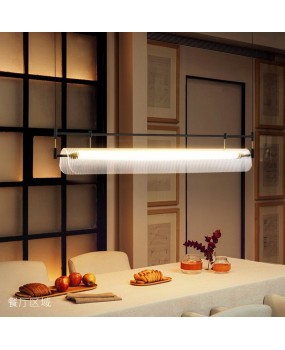 Modern light luxury minimalist restaurant pendant light Nordic creative fashion design sense high-end atmosphere minimalist bar counter long strip light