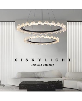 New Italian minimalist living room pendant light, high-end modern bedroom, full spectrum master bedroom, villa lobby, duplex floor pendant light