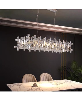 Italian style light luxury high-end atmospheric crystal chandelier designer villa luxury living room high-end feeling bedroom dining room lighting fixtures