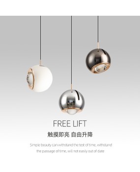 Bedroom bedside pendant light, luxurious, modern, simple, adjustable, master bedroom hanging line light, minimalist bedside lamp, bar counter small hanging