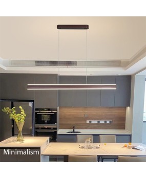 Modern, minimalist and atmospheric one character restaurant pendant light, minimalist dining table, bar counter, Italian style island table, LED strip, internet famous lighting fixtures