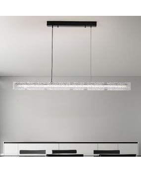 Italian minimalist new resin straight bar restaurant pendant light, modern minimalist dining room light, high-end light luxury dining table light