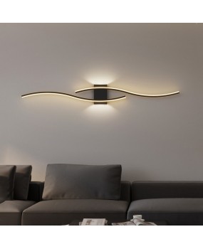 Minimalist LED wall lights for sofas, living rooms, televisions, backgrounds, wall lights, light luxury decorations, creative long lines, bedrooms, bedside lamps