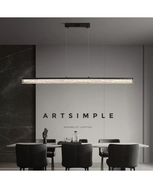 All copper minimalist light luxury restaurant pendant lamp, modern minimalist dining table and bar table lamp, Italian high-end straight bar restaurant lamp