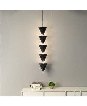 Postmodern minimalist bedside pendant light, Nordic designer's creative model room, living room, bedroom, long line artistic pendant light