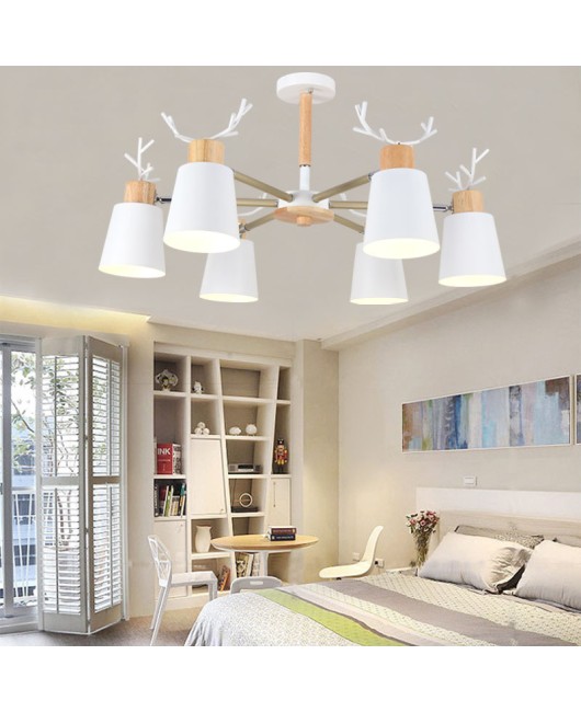 Nordic Creative Antlers Living Room Chandelier Personalized Bedroom Home Study Modern Simple Chandelier Lighting Fixtures