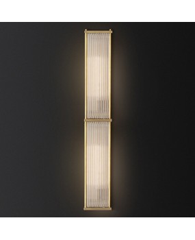 Postmodern Light Luxury Rectangular Insert Glass Rod Wall Light American Minimalist Living Room Dining Room Bedroom Corridor Wall Light