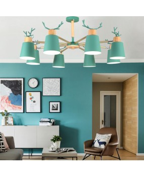 Nordic Creative Antlers Living Room Chandelier Personalized Bedroom Home Study Modern Simple Chandelier Lighting Fixtures