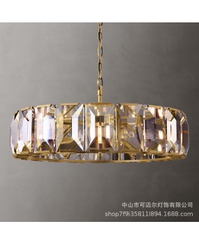 Foreign trade export RH American retro neoclassical Halo crystal chandelier personalized living room bedroom villa dining room wine light