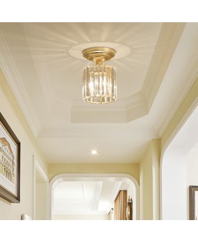 Nordic crystal ceiling light, small American style, light luxury, creative personality, aisle corridor, American style hallway, balcony, entrance light, small