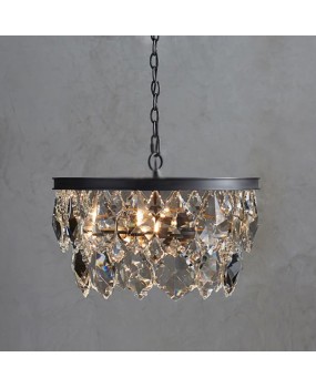 Small American retro crystal chandelier, living room, bedroom, foyer, simple and luxurious room, dressing room, model room, chandelier