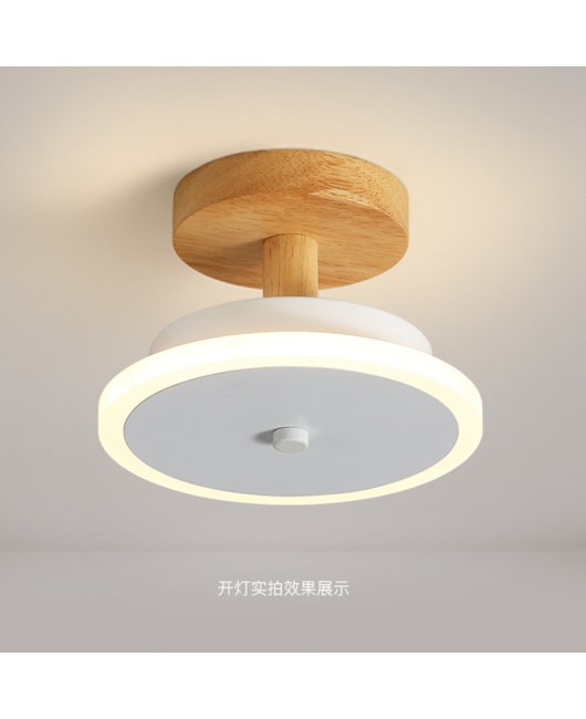 Corridor lights, Nordic minimalist modern LED ceiling lights, wooden creative and personalized entrance lights, household lighting fixtures