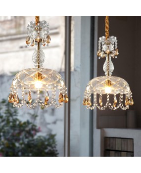 Vintage luxury crystal chandelier, hallway, entrance, bedside, balcony, corridor, dressing room, French LED lighting fixtures