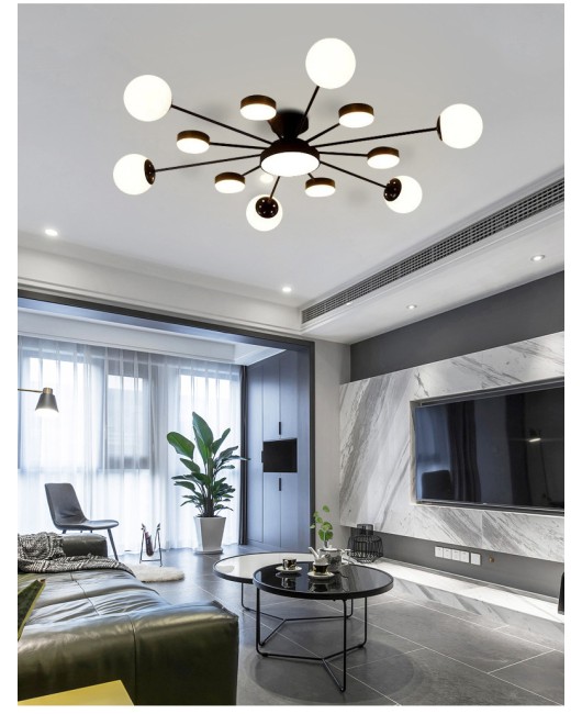 Cross border Nordic living room pendant light, home bedroom molecular light, spherical magic bean pendant light, creative dining room bedroom lighting