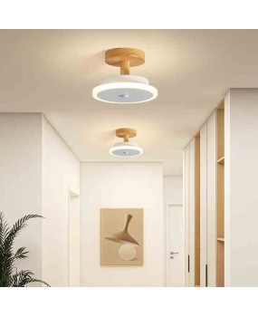 Corridor lights, Nordic minimalist modern LED ceiling lights, wooden creative and personalized entrance lights, household lighting fixtures