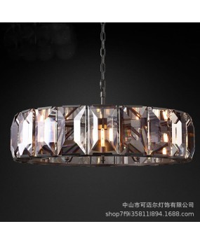 Foreign trade export RH American retro neoclassical Halo crystal chandelier personalized living room bedroom villa dining room wine light