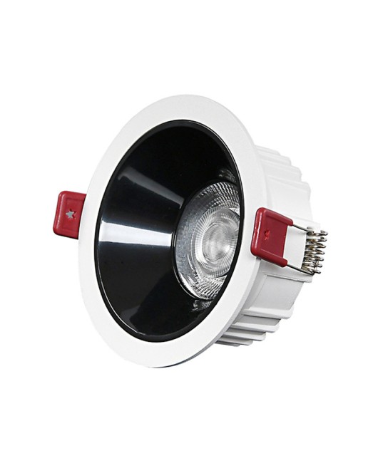 Clothing store tube light full spectrum embedded household commercial lighting all aluminum three color dimming silver 110V hole light 7W