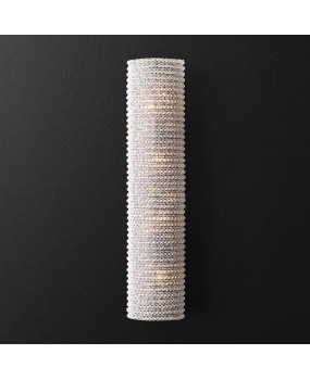 American retro long crystal wall lamp Nordic minimalist light luxury living room background wall corridor bedroom bedside lamp wall lamp