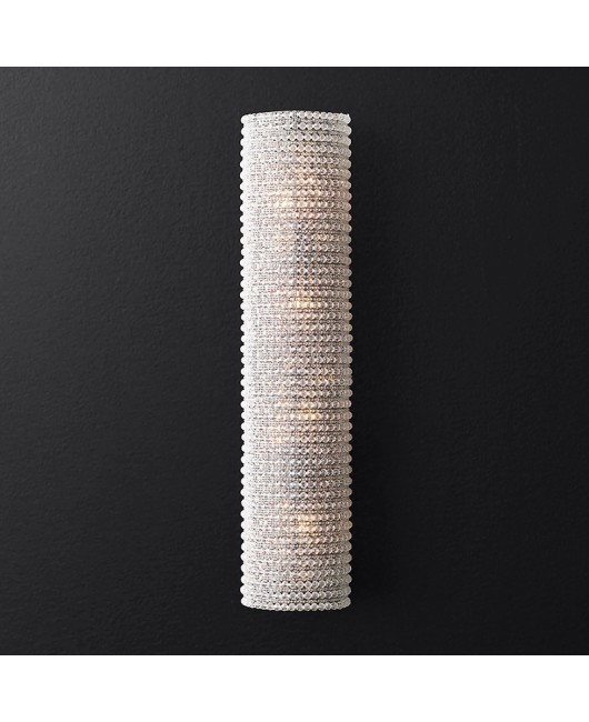 American retro long crystal wall lamp Nordic minimalist light luxury living room background wall corridor bedroom bedside lamp wall lamp