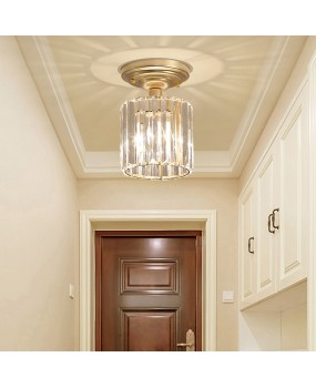 Nordic crystal ceiling light, small American style, light luxury, creative personality, aisle corridor, American style hallway, balcony, entrance light, small