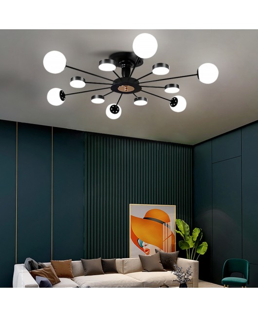 Cross border Nordic living room pendant light, home bedroom molecular light, spherical magic bean pendant light, creative dining room bedroom lighting