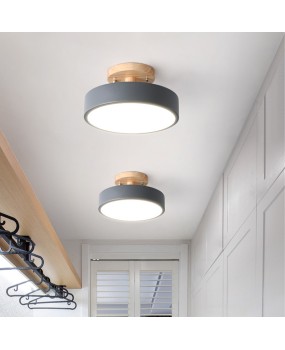 Nordic corridor light, simple and modern macaron corridor light, creative circular dressing room, study room, balcony, ceiling mounted light fixture