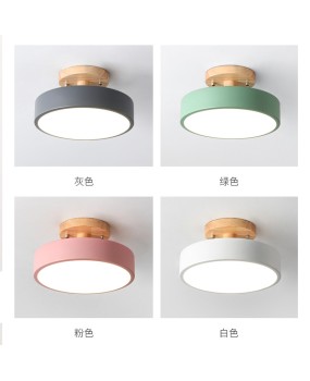 Nordic corridor light, simple and modern macaron corridor light, creative circular dressing room, study room, balcony, ceiling mounted light fixture