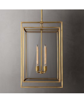 American retro restaurant, bedroom, dressing room, staircase, wrought iron pendant light, simple modern, classical, light luxury study pendant light