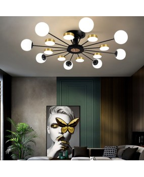 Cross border Nordic living room pendant light, home bedroom molecular light, spherical magic bean pendant light, creative dining room bedroom lighting