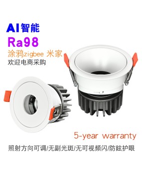 Intelligent spotlight graffiti Zigbee home ceiling light voice control hotel small circular hole embedded household hole light