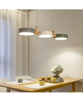 Restaurant pendant light, Nordic restaurant, three headed dining room light, simple and modern bar counter, coffee shop, macaron LED hanging light fixture