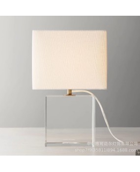 Original export American country princess room lamp, modern minimalist bedroom study, Mallory crystal decorative table