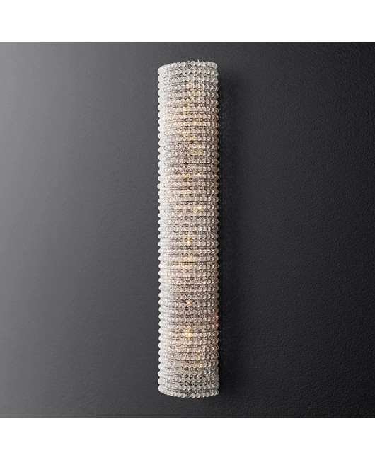 American retro long crystal wall lamp Nordic minimalist light luxury living room background wall corridor bedroom bedside lamp wall lamp