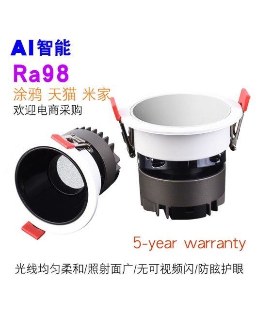 Graffiti Smart Tube Light Mi Home Voice Control Home Embedded Hole 9cm Living Room Ceiling Light 12W Corridor