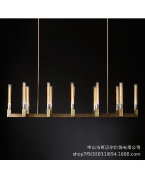 Manufacturer's direct supply of American style pendant lights, creative minimalist pendant lights for living rooms, minimalist post-modern light luxury restaurant and hotel pendant lights