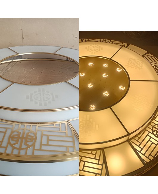 New Chinese style all copper ceiling light, living room light, bedroom dining room circular copper light, new Chinese style lighting fixtures, Chinese style lighting fixtures