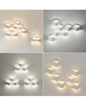 Yumei Lighting Wholesale Simple Diamond Box Wall Lamp Living Room Sofa Background Wall Bedroom Bedhead Corridor Staircase Lamp