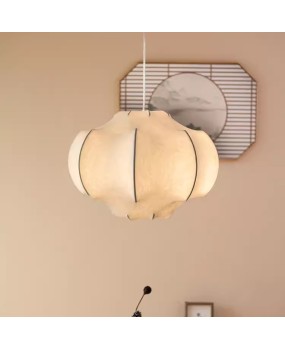 Italian designer master bedroom silk pendant light French retro wabi sabi living room creamy style room dining room medieval